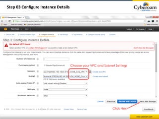 www.cyberoam.com 
Step 03 Configure Instance Details 
Choose your VPC and Subnet Settings 
Click Next 
 