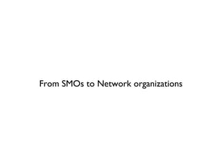 From SMOs to Network organizations 