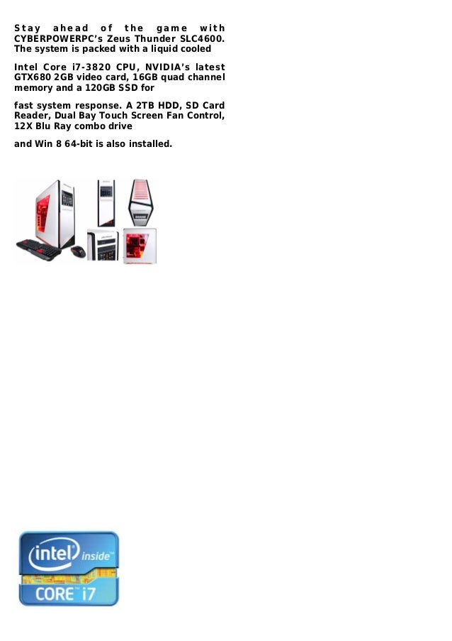 Cyberpower Pc Zeus Thunder Slc4600 Desktop White Red Cyberpower Pc Zeus Thunder Slc4600 Desktop White Red