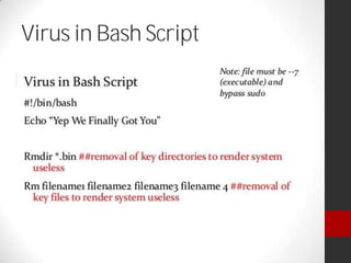 Virus in Bash Script
 