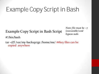 Example Copy Script in Bash
 