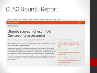 CESG Ubuntu Report
 
