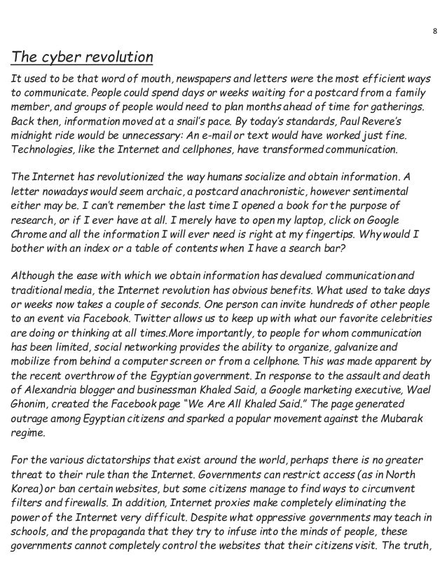 Human Cloning Essays Essay On It Revolution Cyber Revoution Mao Tse Tung Quotes And Literacy Narrative Essays also 1984 Totalitarianism Essay Essay On It Revolution Underfontanacountryinncom The Lesson Essay