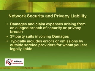 Security Liability Risk Cyber Risks | PPT