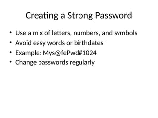 Example Letter Change Password System Cyber_Safety_and_Security_Class10.pptx.. | PPTX