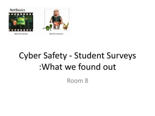 Cyber Safety - Student Surveys
:What we found out
Room 8
NetBasics
 