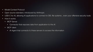 Weaponizing AI Agents with Model Context Protocol for Offensive ...