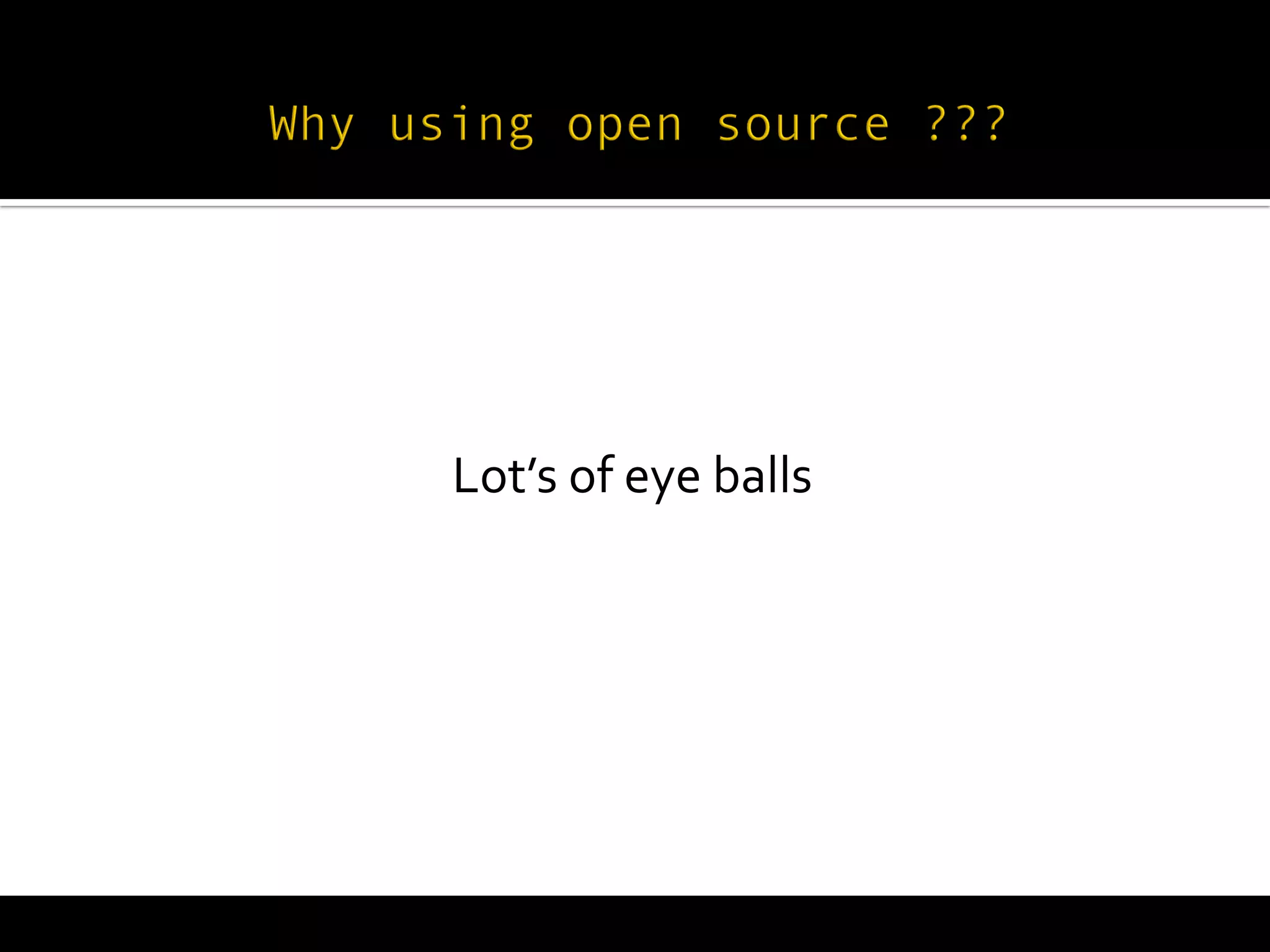  
       Lot’s	
  of	
  eye	
  balls	
  
 