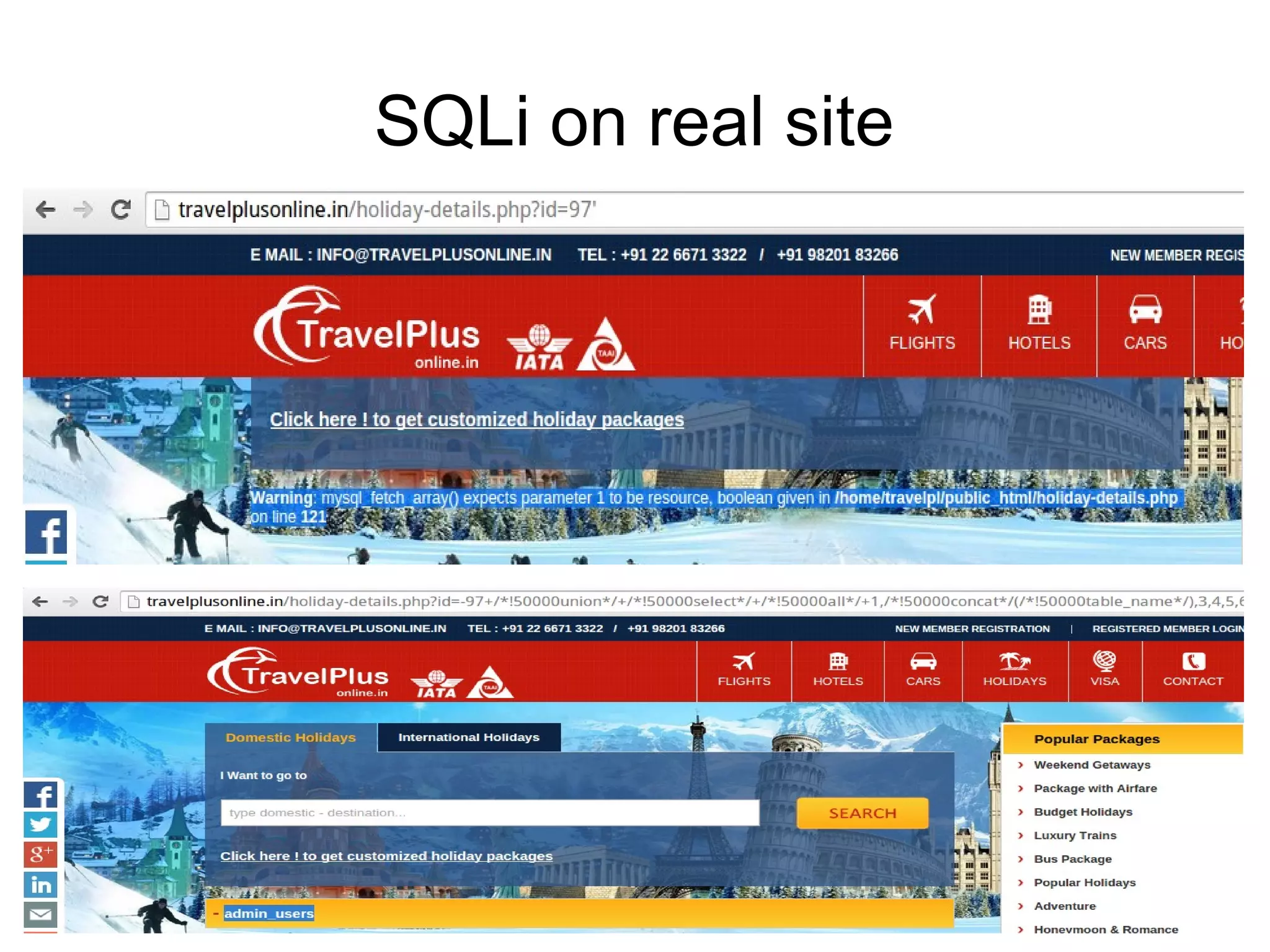SQLi on real site
 