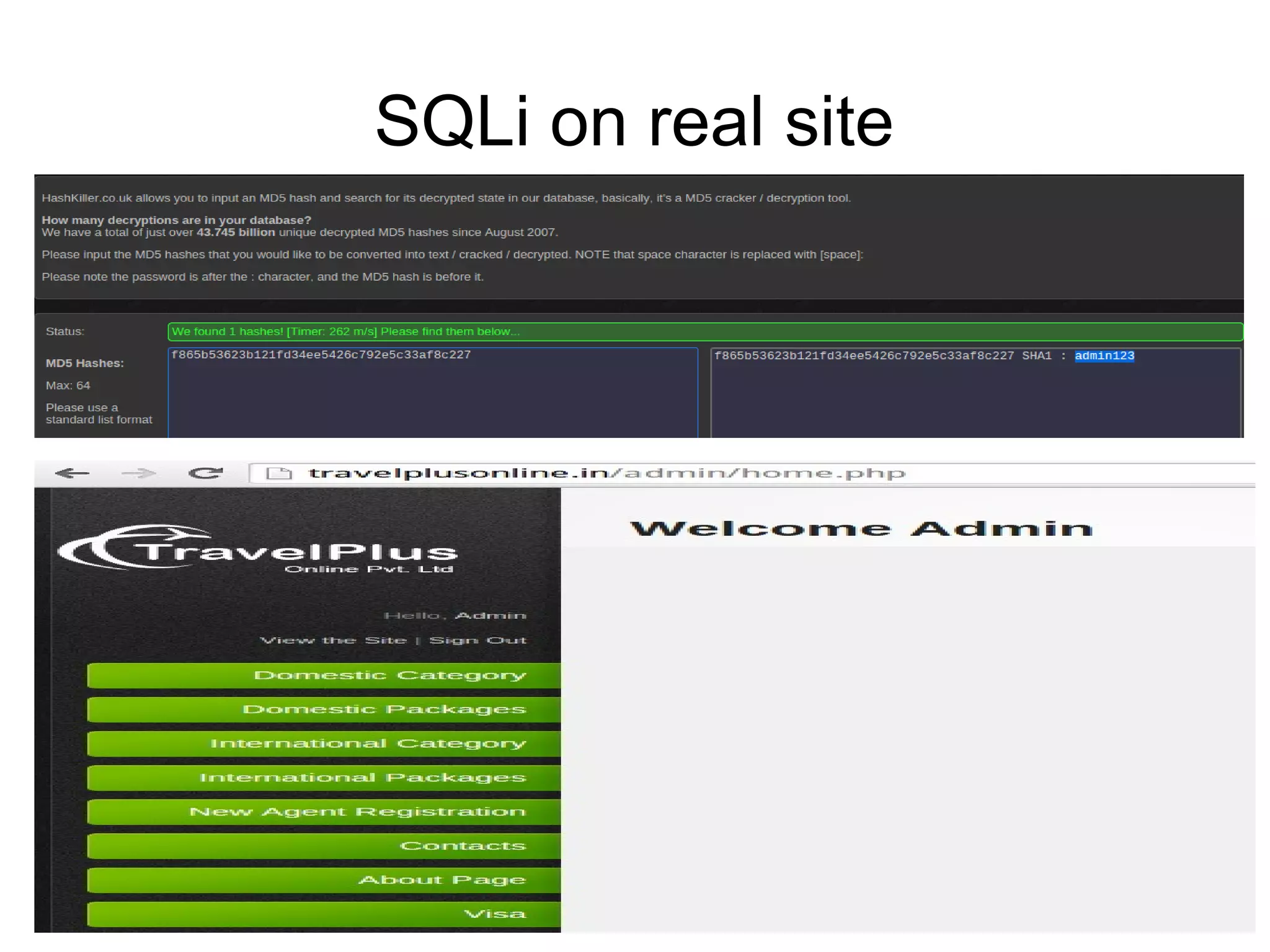 SQLi on real site
 