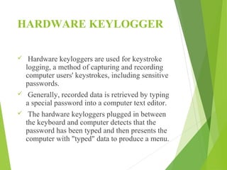 Keyloggers and Spywares | PPT