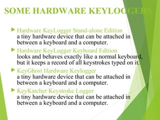 Keyloggers and Spywares | PPT