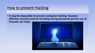 Avoid Hacking Cyber security | PPTX