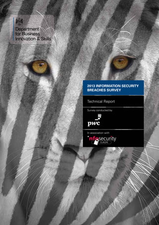 Technical Report
2013 INFORMATION SECURITY
BREACHES SURVEY
Survey conducted by
In association with
 