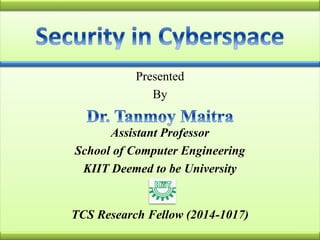 Presented
By
Assistant Professor
School of Computer Engineering
KIIT Deemed to be University
TCS Research Fellow (2014-1017)
 