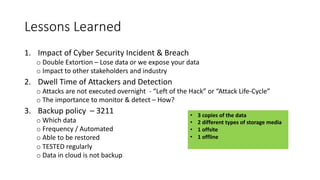 UMS Cybersecurity Awareness Seminar: Cybersecurity - Lessons learned ...
