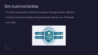 How to prevent hacking
 