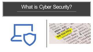 introduction to cybersecurity : definition, CIA, RISK... | PPTX