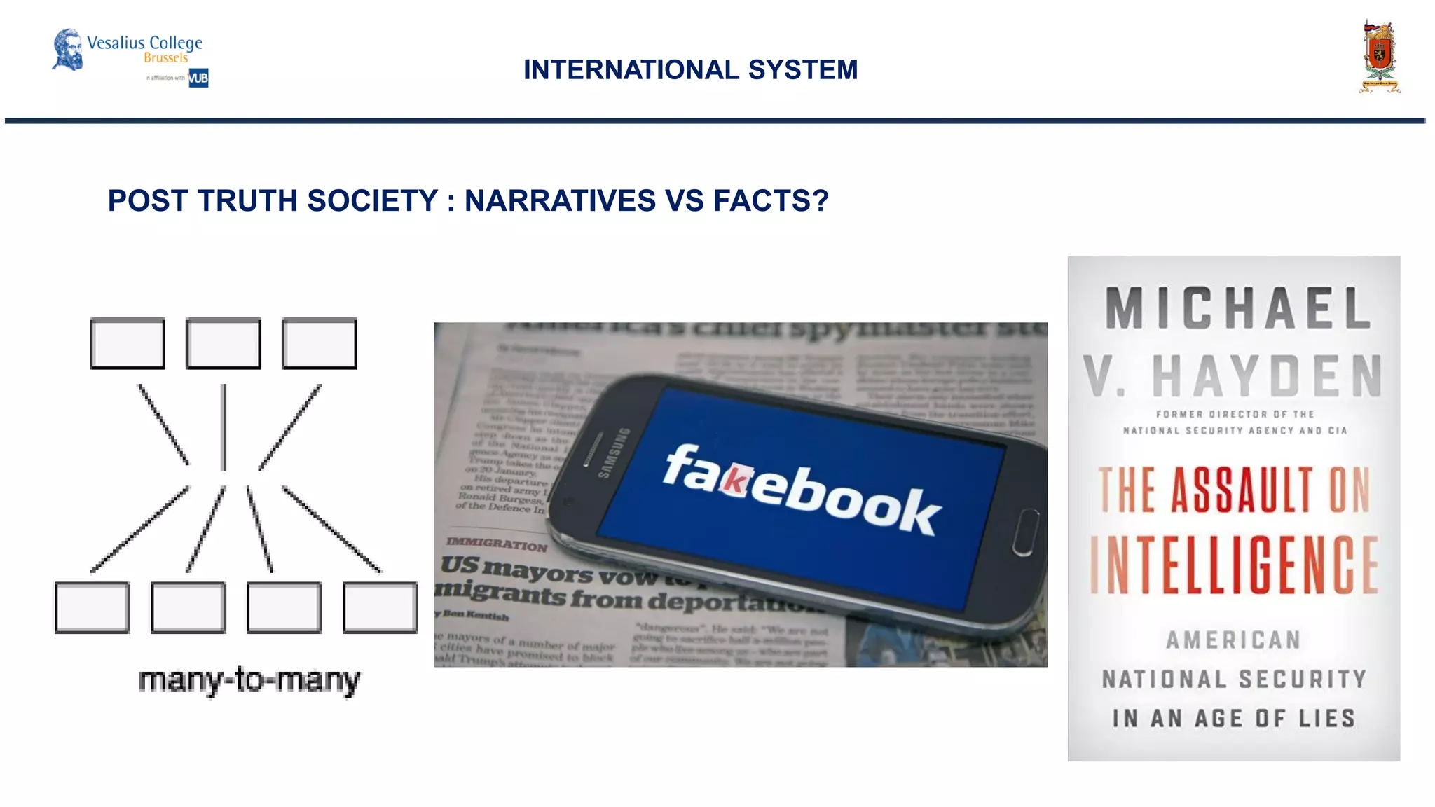 POST TRUTH SOCIETY : NARRATIVES VS FACTS?
INTERNATIONAL SYSTEM
 