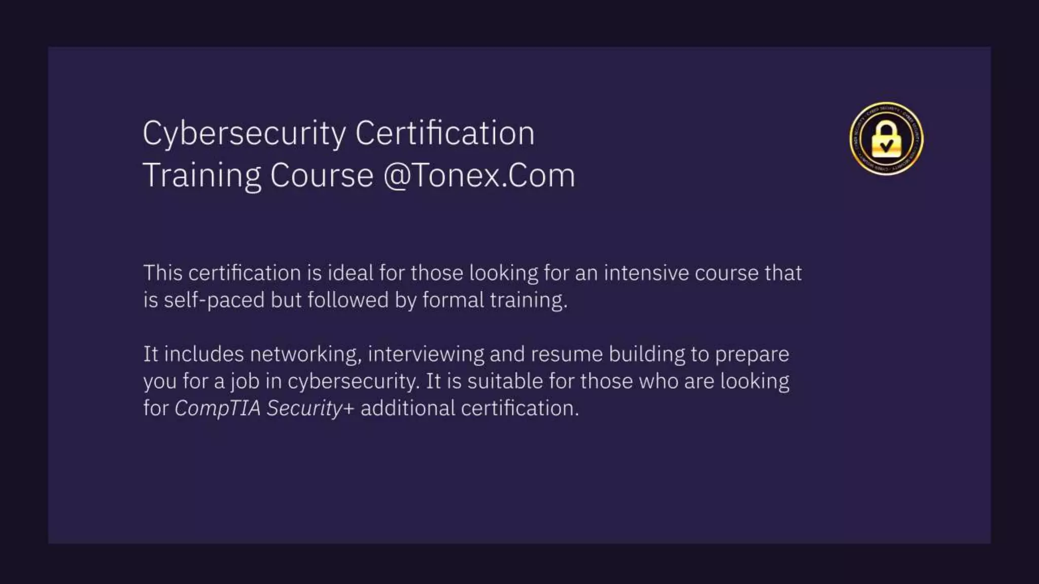 Cyber Security Certification Training Course, Seminars and Consulting Services by Tonex