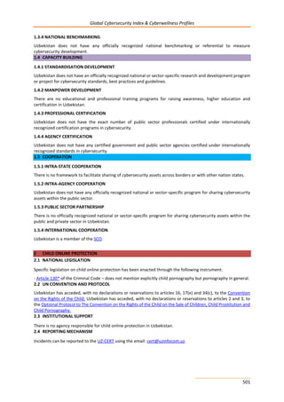 Global CyberSecurity Index and Cyberwellness Profiles