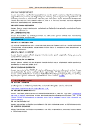 Global CyberSecurity Index and Cyberwellness Profiles