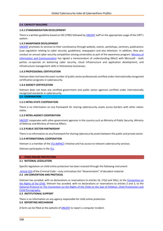 Global CyberSecurity Index and Cyberwellness Profiles