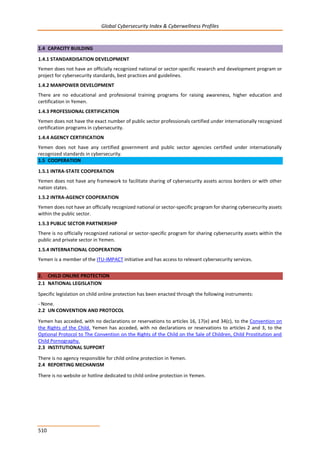 Global CyberSecurity Index and Cyberwellness Profiles