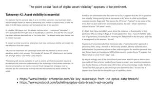 https://www.frontier-enterprise.com/six-key-takeaways-from-the-optus-data-breach
https://www.protocol.com/bulletins/optus-data-breach-api-security
The point about “lack of digital asset visibility” appears to be pertinent.

 