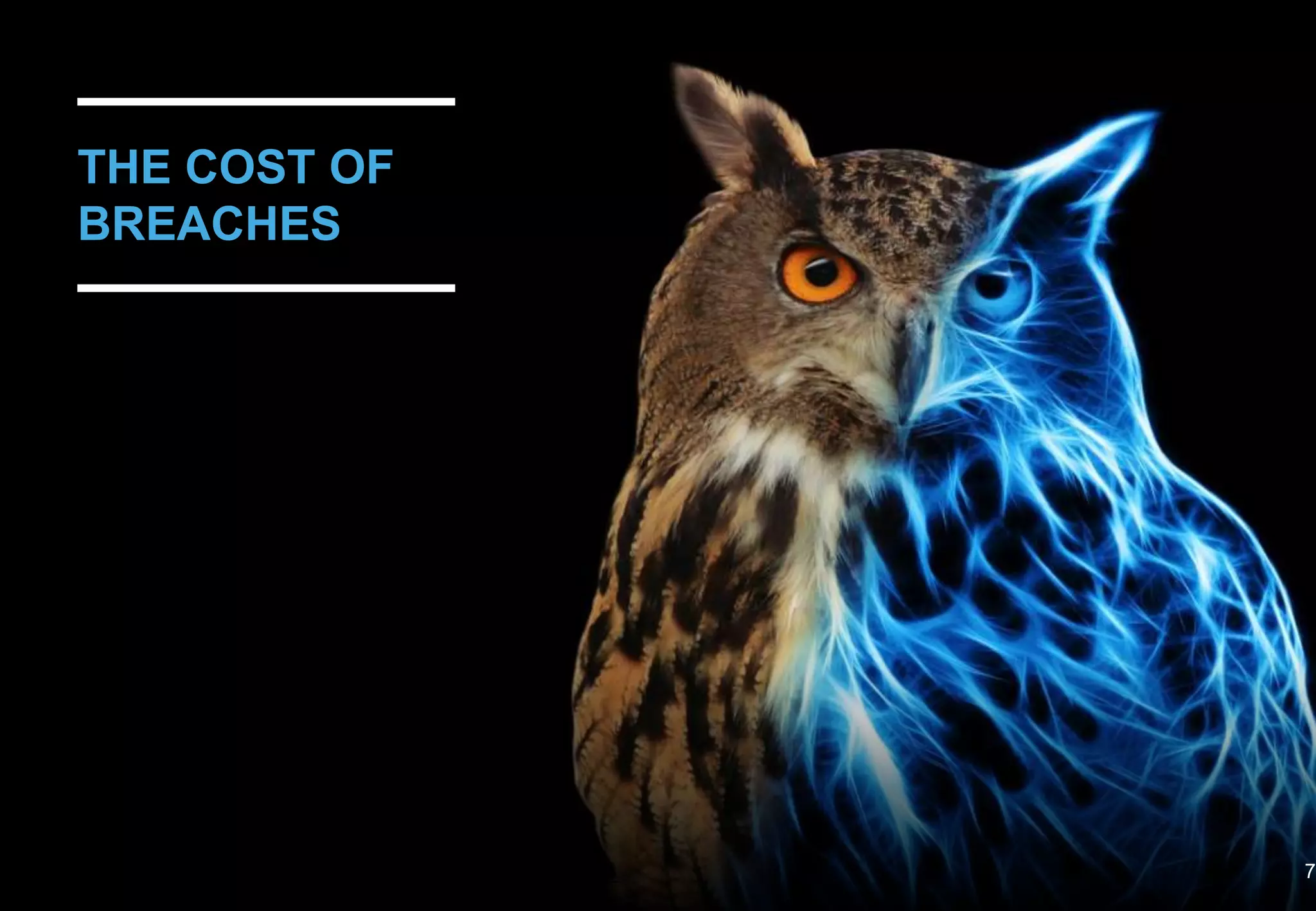 THE COST OF
BREACHES
7
 