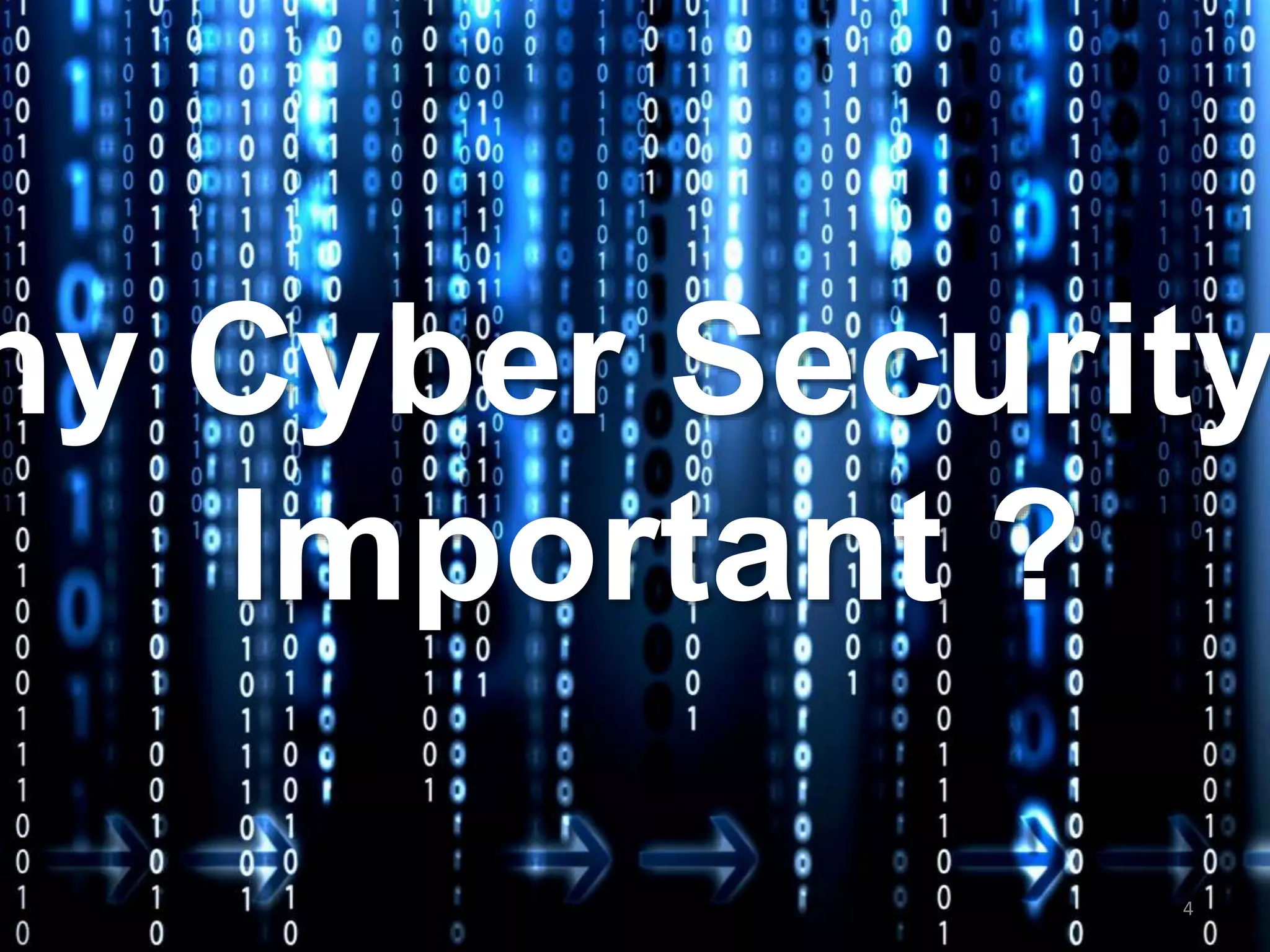hy Cyber Security
Important ?
4
 