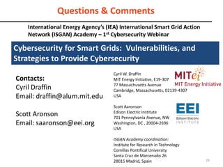 Cybersecurity for Smart Grids: Vulnerabilities and Strategies to ...
