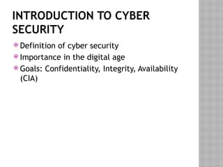 Cyber Security Basics: Stay Safe in the Digital World | PPTX