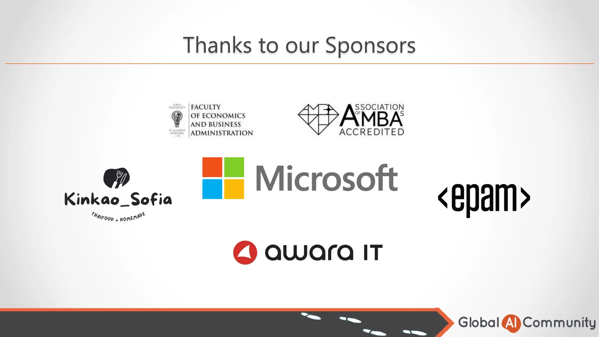 Thanks to our Sponsors
 