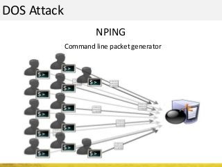 DOS Attack
NPING
Command line packet generator
 