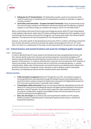 Cyber Security and Resilience of Intelligent Public Transport
December 2015
16
 Rolling plan for ICT Standardisation: Thi...