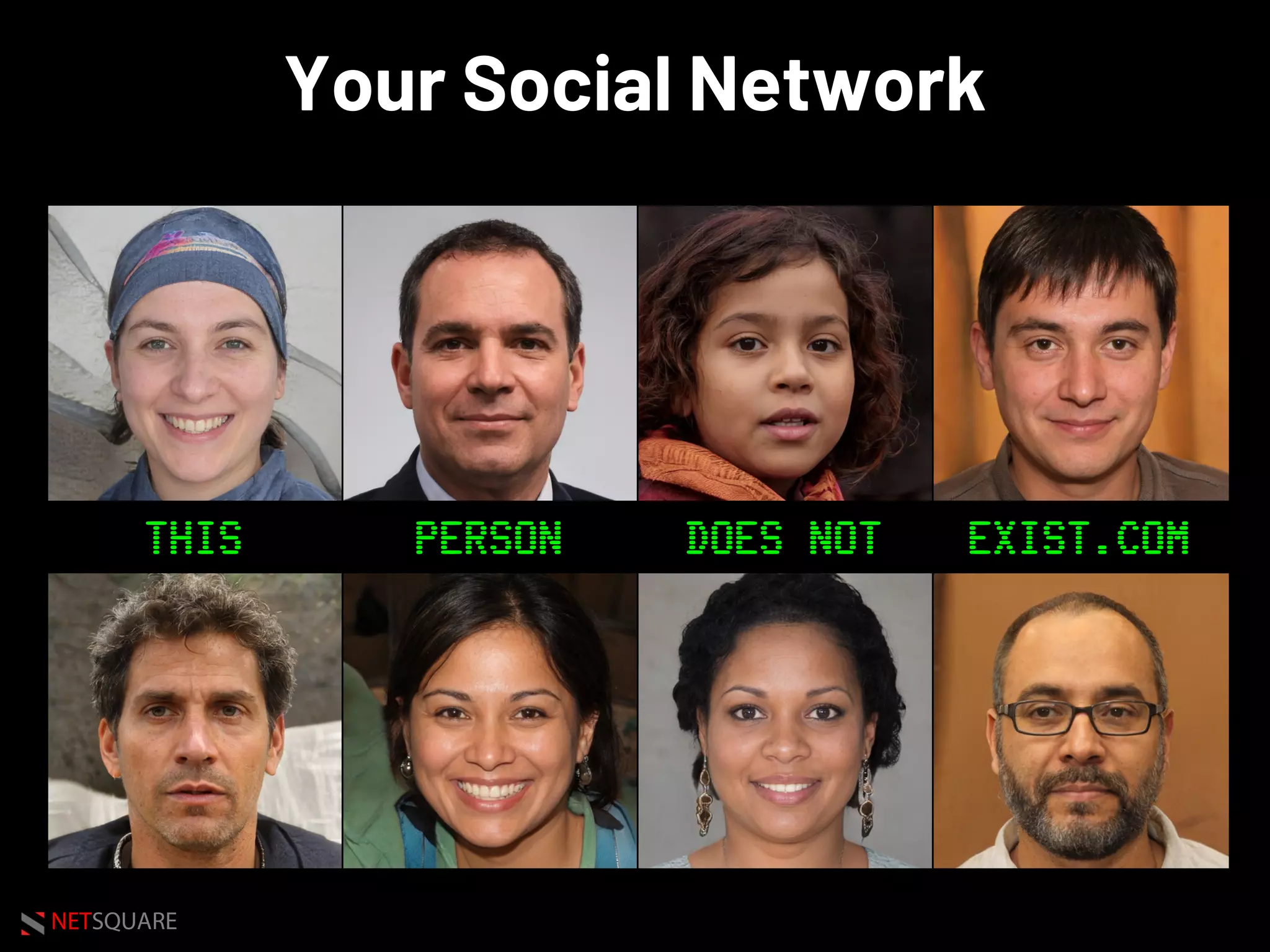 NETSQUARE
THIS PERSON DOES NOT EXIST.COM
Your Social Network
 