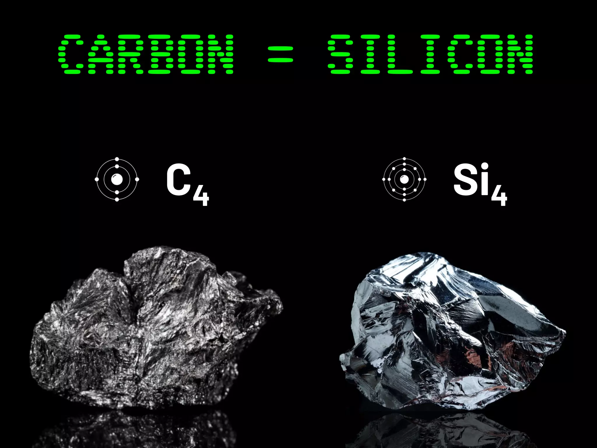 NETSQUARE
CARBON = SILICON
C4 Si4
 