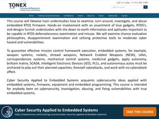 Cyber security applied to embedded systems | PPTX
