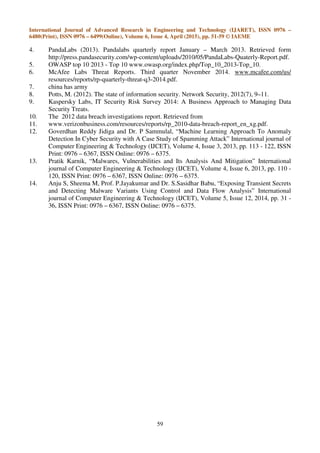 CYBER SECURITY: A SURVEY ON ISSUES AND SOLUTIONS | PDF
