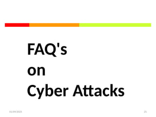 01/09/2025 25
FAQ's
on
Cyber Attacks
 