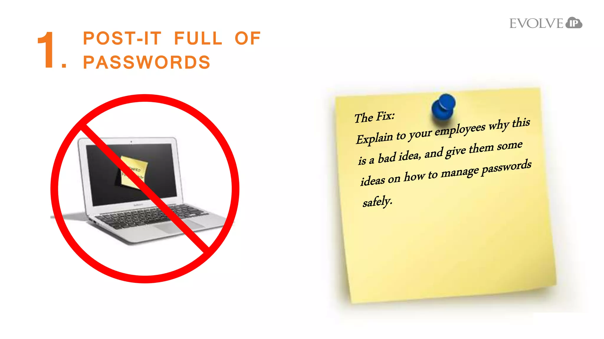 POST-IT FULL OF
PASSWORDS1.
 
