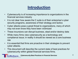 Cybersecurity Best Practices in Financial Services | PPTX
