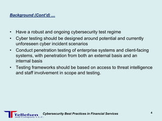 Cybersecurity Best Practices in Financial Services | PPTX