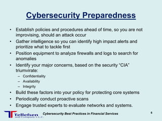 Cybersecurity Best Practices in Financial Services | PPTX