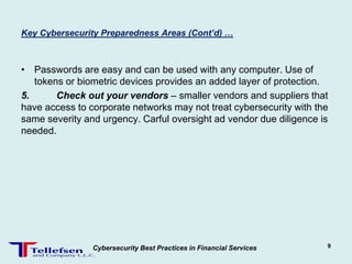 Cybersecurity Best Practices in Financial Services | PPTX
