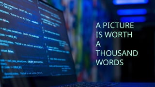 A PICTURE
IS WORTH
A
THOUSAND
WORDS
 