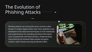 The Evolution of Phishing Attacks | Cyber Security Awareness Guide | PPTX