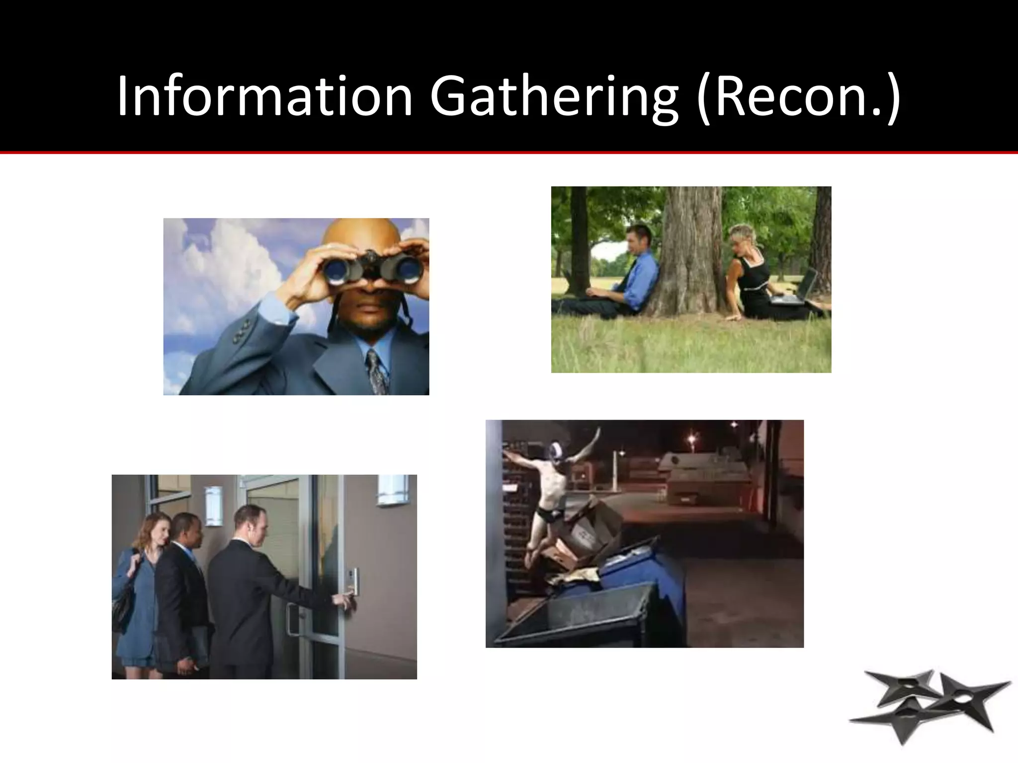 Information Gathering (Recon.)
 