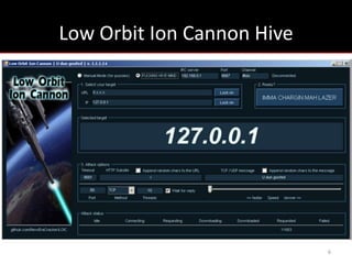 Low Orbit Ion Cannon Hive




                            6
 